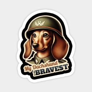 Soldier Dachshund Magnet