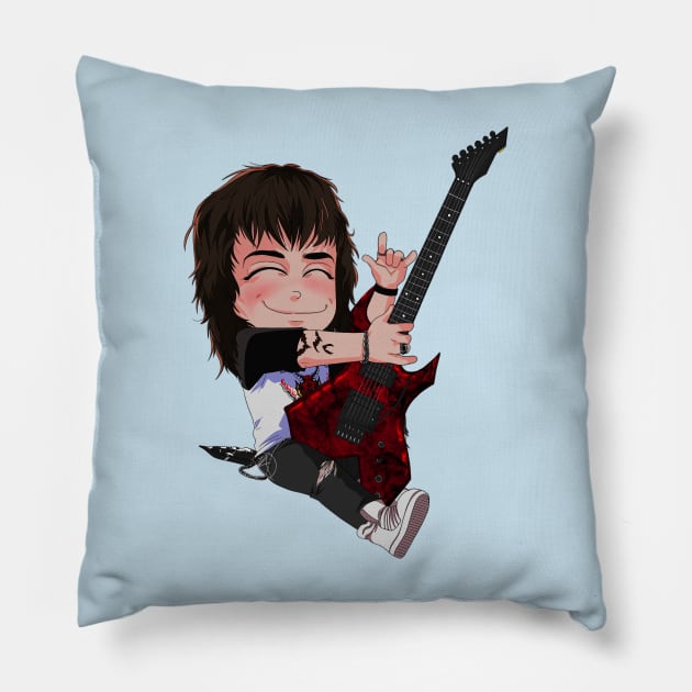 Eddie and his guitar Pillow by InvisibleRainArt