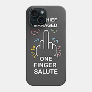mischief manage one finger salute Phone Case