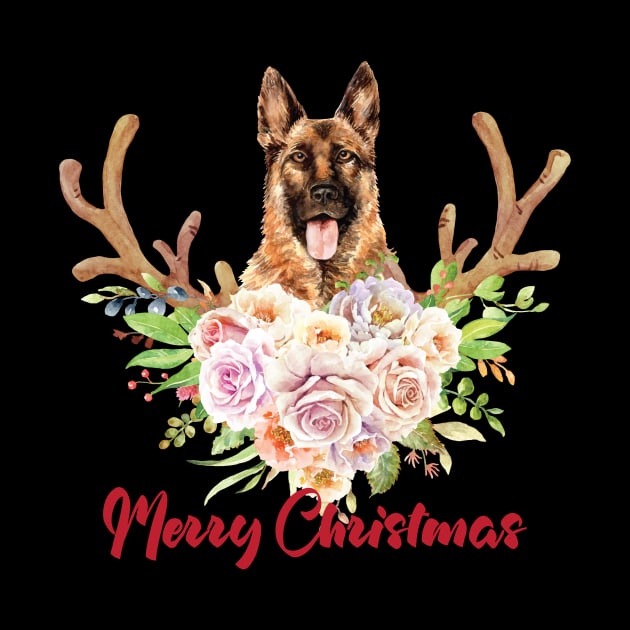 Christmas German Shepherd by SybaDesign