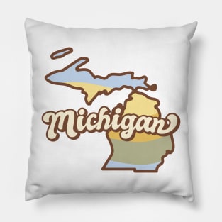 Michigan Retro Pillow