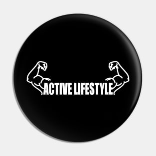 Minimalist Active Lifestyle Typography With Strong Arms Pin