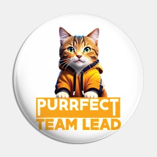 Just a Purrfect Team Lead Cat Pin