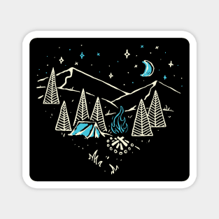 Exciting Night Adventure Trip Magnet