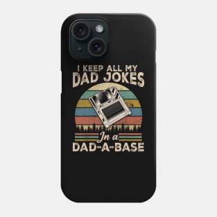 I Keep Dad Jokes In A Dad A Base Funny Fathers Day Phone Case