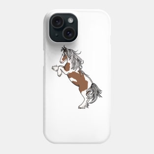 Bay Tobiano Rearing Gypsy Vanner Phone Case