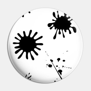 Color Splash black on white Pin