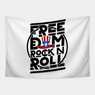 'Freedom Rock and Roll' Cool Rock n Roll 4th of July Gift Tapestry