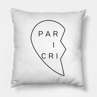 Partnerlook Heart Crime Funny Cute Split Together Best Friends Gift Partners Couple Pillow