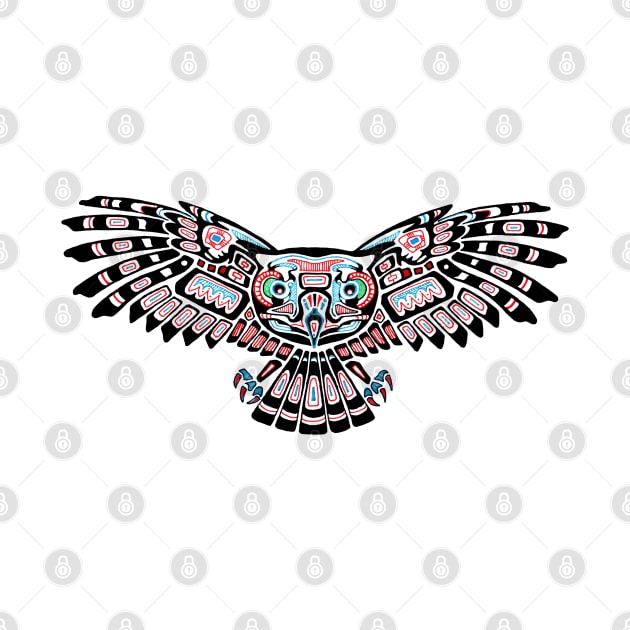 Mystic Owl in Native American Style by Art By Cleave