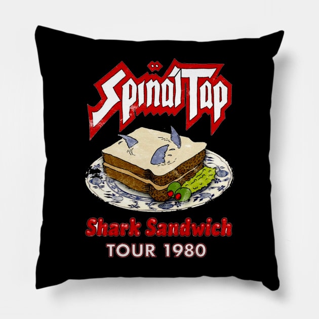 Shark Sandwich Tour 1980 Pillow by kicks supply