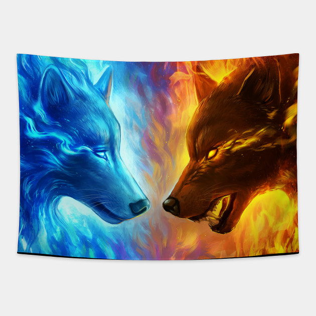  Formal Tie Compatible with Wolf Colorful Fire Splashes