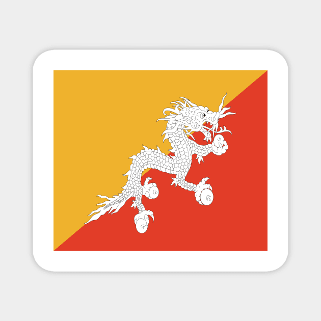 Bhutan flag Magnet by flag for all