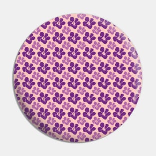 Botanic Floral Pattern Purple Pastel Pin