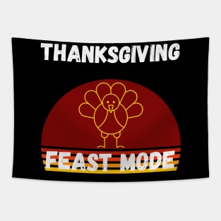 Turkey Day Family Thanksgiving Funny Feast Mode Gift Idea Tapestry