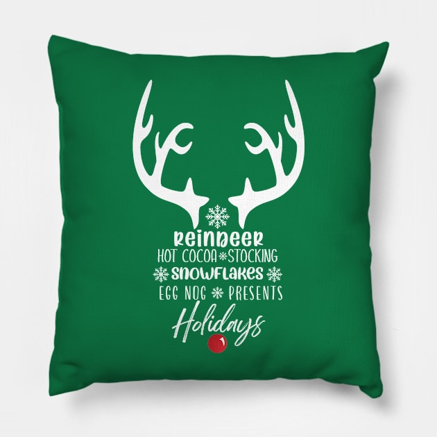 reindeer Pillow by live in the moment