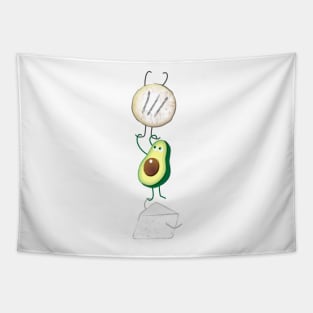 AVOCADO AREPA AND CHEESE Tapestry