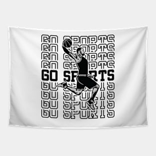 Go Sports basketball Tapestry