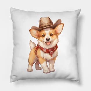 Cowboy Pembroke Welsh Corgi Dog Pillow