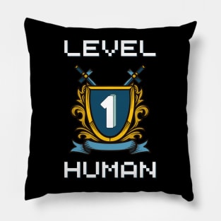 Level 1 Human - Funny Baby Gamer Pillow