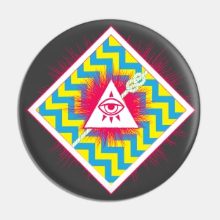 Own Eye Row Knot CMYK Pin