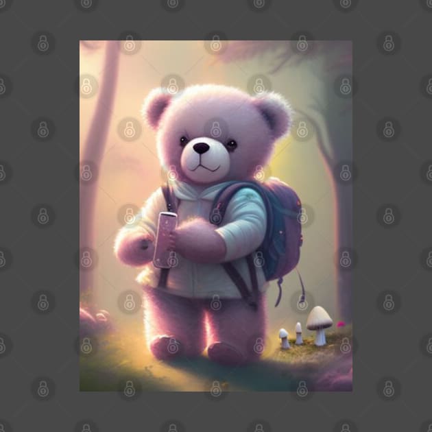 Teddy Bear in the woods by meltubs76