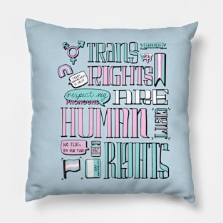 Trans rights are human rights Pillow