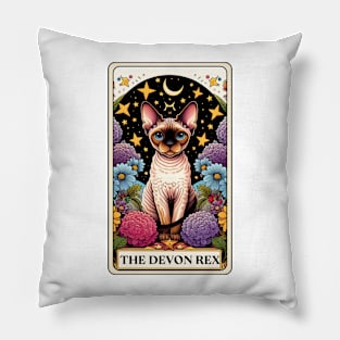 Devon Rex Tarot Card Pillow