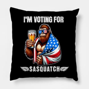 I'm Voting for Bigfoot 2024 Pillow