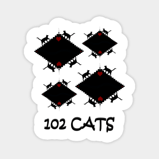 102 Cats Magnet