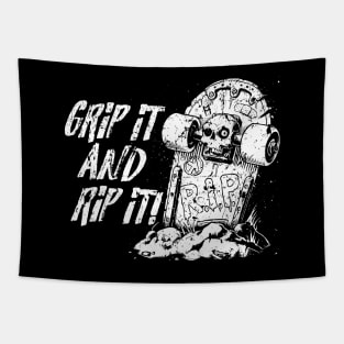 Grip it and Rip it! - white Tapestry