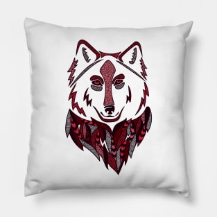 Red Wolf Pillow