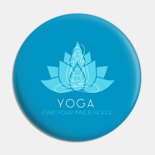 Yoga. Find your inner peace. Pin