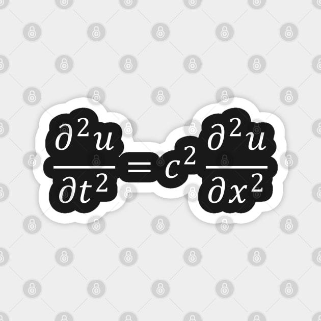 d'Alembert Wave Equation - Electromagnetism And Physics Magnet by ScienceCorner