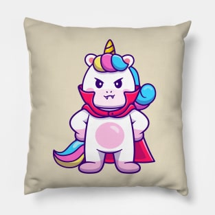 Cute Unicorn Dracula Pillow