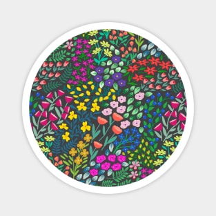 Flower market floral pattern Magnet