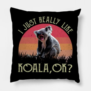 I Just Really Like Koala, OK?, Tee Trendsetter Triumphs Pillow