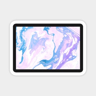 Blue and Pink Marble Pattern Magnet