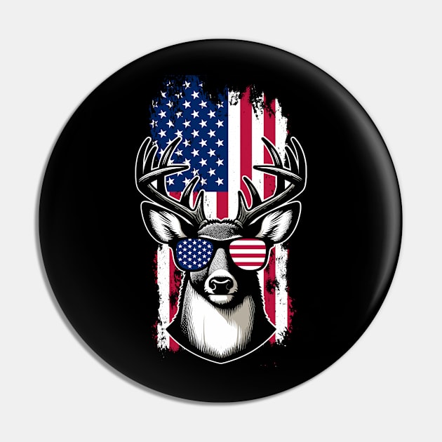 American Deer Pin by DetourShirts