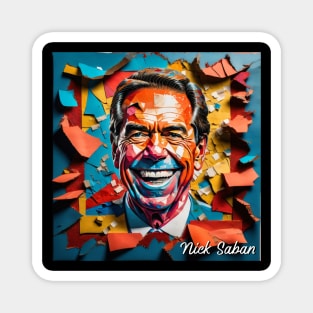 Nick Saban // Paper Art Magnet