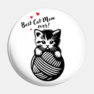 Cat Mom Pin