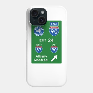 New York Thruway Eastbound Exit 24: Albany Montréal I-90 I-87 Phone Case