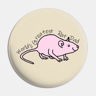 Worlds Greatest Rat Dad Pin