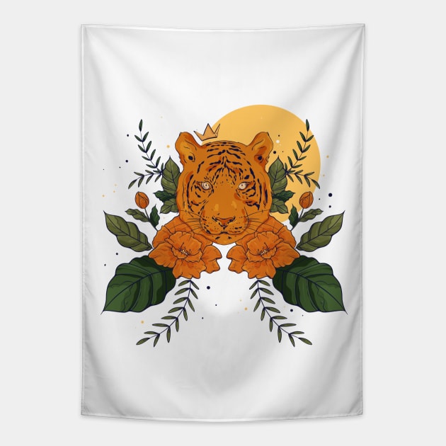 Tiger King Tapestry by carolindiamanti