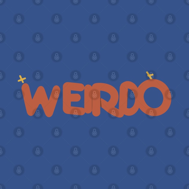 Weirdo - Minimalist Typography in Orange by diegotorres