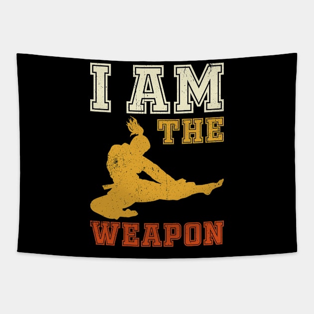 I am the Weapon Karate Girl Karate Tapestry by MzumO