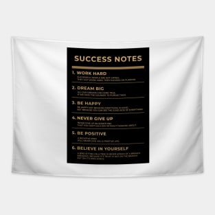 Motivational - Succes Notes Tapestry