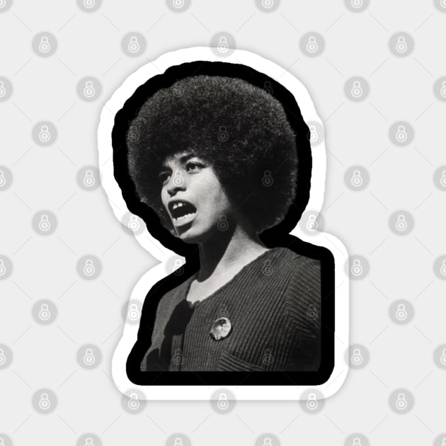 Angela Davis, Black Woman, Black History, Black Lives Matter Magnet by UrbanLifeApparel