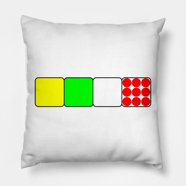 The Bicycle Race Jerseys 2 White Repost Pillow by learningcurveca