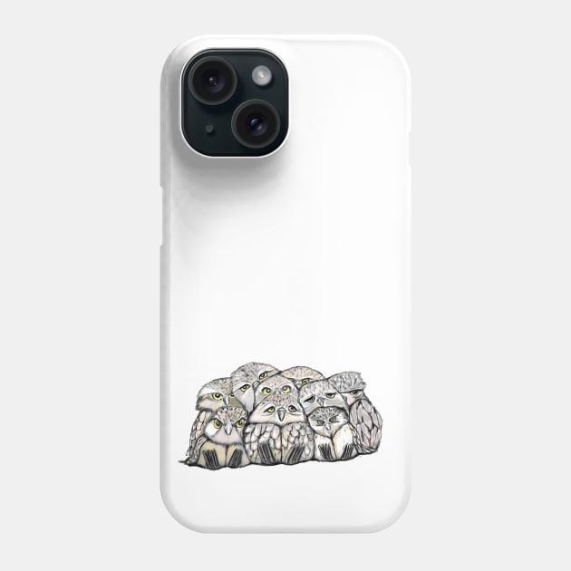 Baby Owl Pile Phone Case by msmart